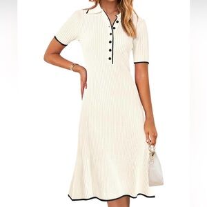 MEROKEETY Women's White Button Down Ribbed Shirt